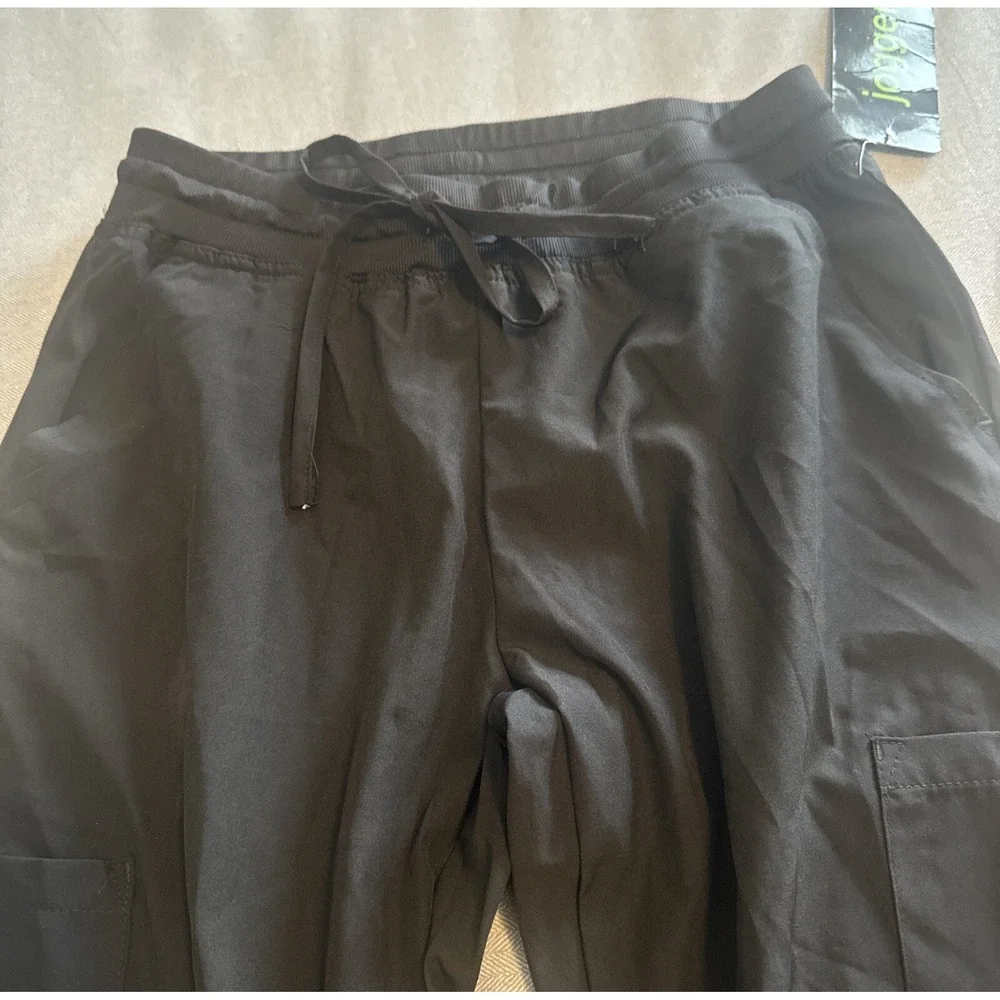 Women's GT Performance BLACK Jogger Yoga Waist Scrub Pant Pockets Sz Small NWT